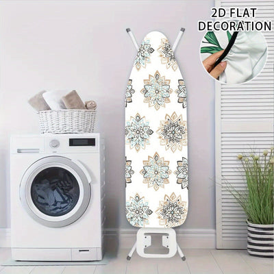 Funda de tabla plana 2D - Rejilla resistente al quemado de tamaño completo, borde elástico, fundas de tabla pesadas estándar con gancho, funda lavable en máquina - 1 pieza