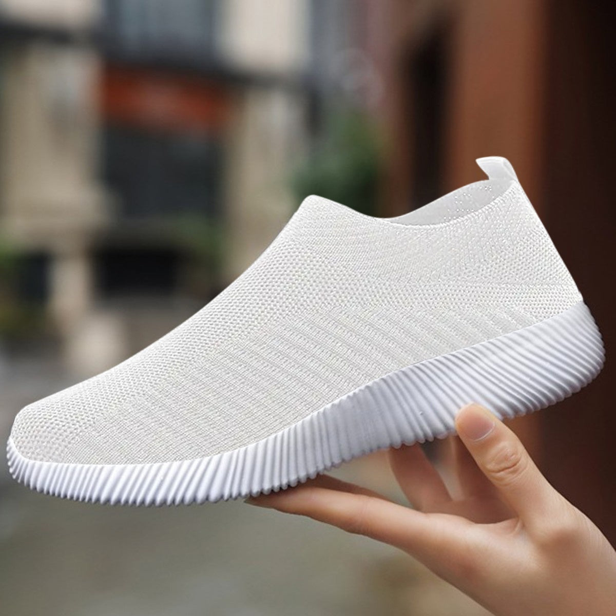 Zapatillas Slip-On Transpirables para Mujer - Parte Superior de Tela Ligera y Suela EVA, Punta Redonda Cómoda para Deportes en Interiores/Exteriores y Uso Casual, Diseño Fácil de Ponerse/Quitar Todo el Año, Estilo Minimalista, Suela Flexible, Calzado Con
