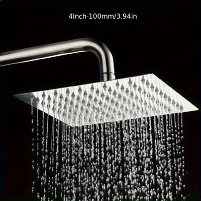 1 Cabezal de ducha ajustable de acero inoxidable - Ahorro de agua, montaje en pared, diseño moderno con varias opciones de aspersión para usuarios estándar, mejora del baño, acabado metálico elegante, construcción duradera