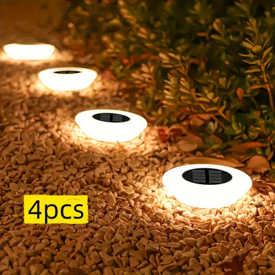 4 luces solares para senderos - Iluminación decorativa para jardines y paisajes al aire libre con hardware de instalación, batería de níquel, control de interruptor, impermeable y eficiente en energía para patios, senderos y características acuáticas, lu