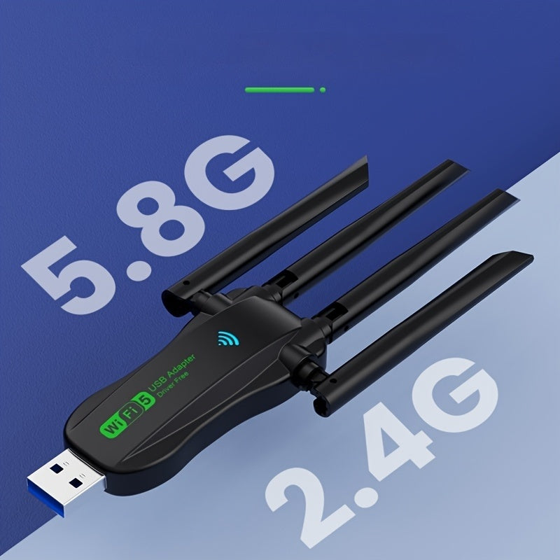 Un Potente Repetidor de Adaptador Wi-Fi USB - Amplificador de Red Inalámbrica de Doble Antena de 300Mbps, Convertidor de Wi-Fi Portátil para Escritorio, Refuerzo de Señal Estable para el Hogar, Cobertura Completa de Red, Adaptador de Alimentación USB con