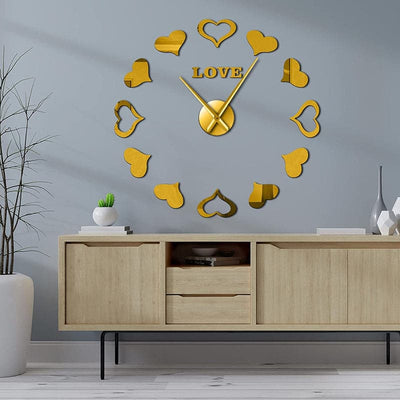 Reloj de Pared en Forma de Corazon