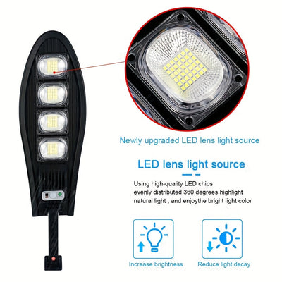 Lámpara solar LED para exteriores con sensor de movimiento ANKRIYUL, luz de seguridad COB para jardín, garaje, patio y área trasera, incluye control remoto