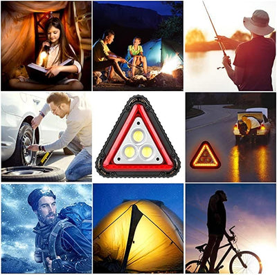 Triangulo de precaucion para autos con 4 modos de luz