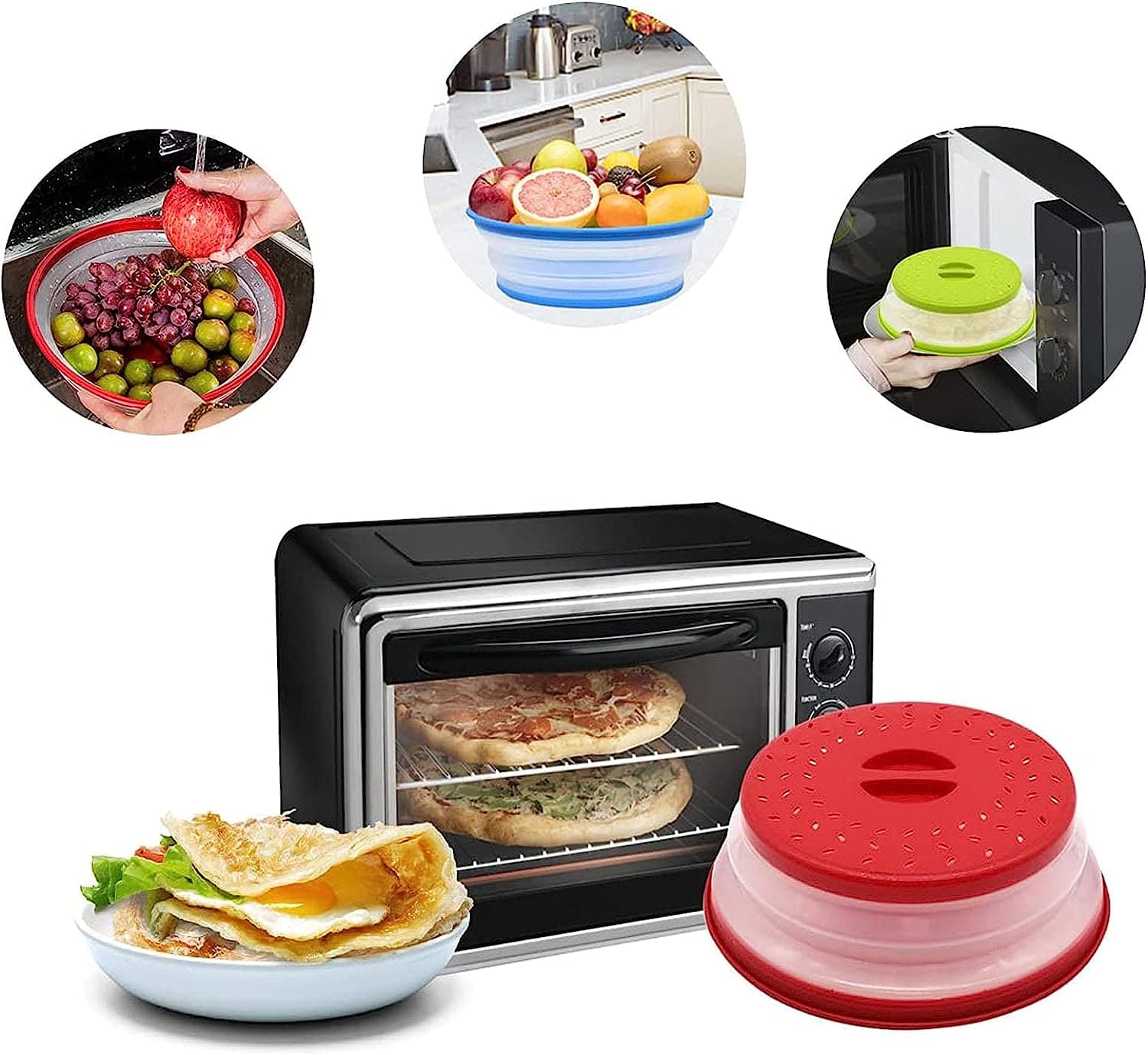 SET X 2 Tapas Para Microondas Plegable
