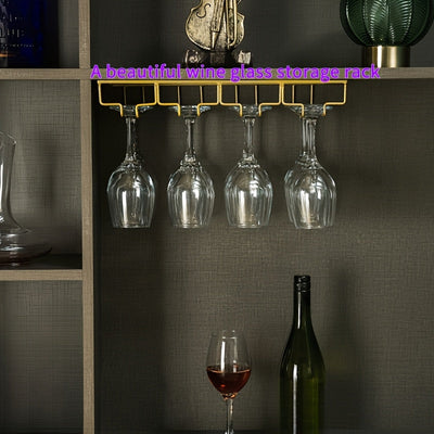 1 pieza de soporte elegante para vino de hierro - Elegante soporte de vino de hierro con diseño de barra creativo, acabado de metal barnizado, diseño de almacenamiento de vino con múltiples vasos, accesorio de barra