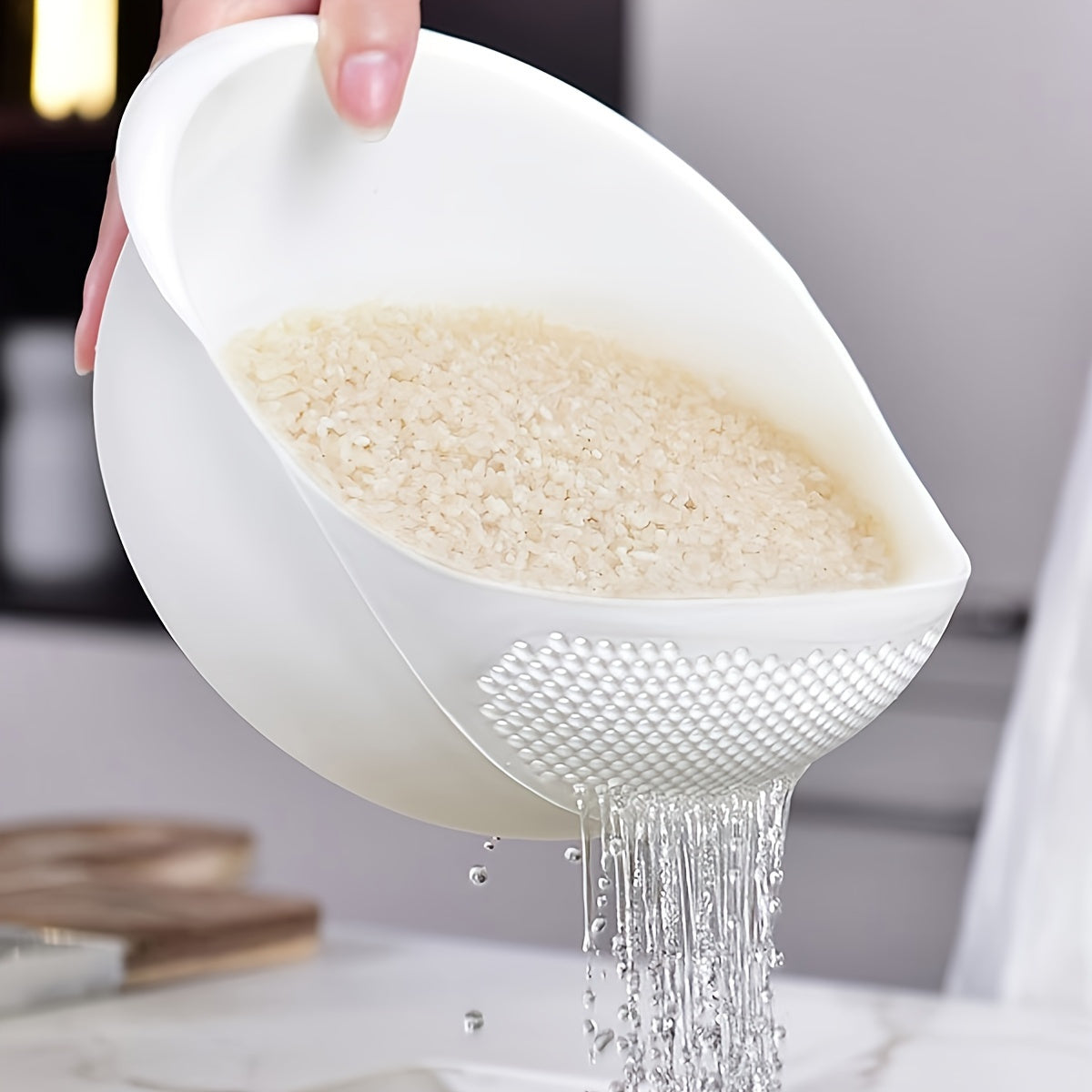 1/2pcs Cesta de Almacenamiento, Cesta de Lavandería Multifuncional, Cesta de Drenaje de Alimentos Moderna, Fruta, Verdura, Arroz y Granos, Caja de Almacenamiento de Cocina y Armario de Almacenamiento, Accesorios de Cocina