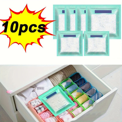 10 piezas, deshumidificador de cajones, desecante, dormitorio, eliminación de humedad, absorbente, colchón, armario de zapatos, deshumidificador, humedad interior, absorción de humedad