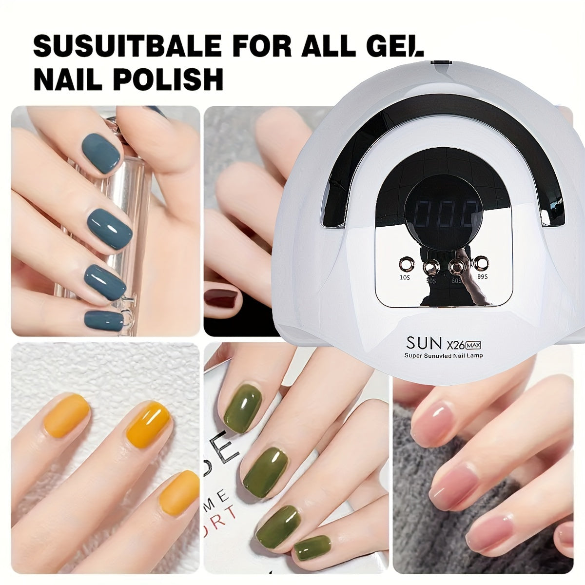 Lámpara de uñas LED 2024, máquina de secado de uñas con 81 cuentas LED y temporizador de 4 niveles, sensor automático, herramienta de arte de manicura para uso doméstico en salones de uñas para principiantes, enchufe estándar de EE. UU.