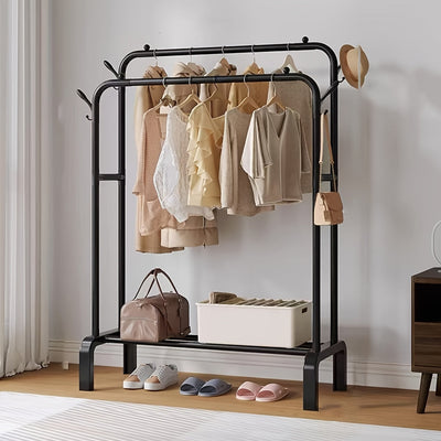1 percha metálica moderna de 3 niveles, diseño ahorrador de espacio para dormitorio y balcón, ideal para colgar y organizar ropa, zapatos y bolsos, acabado lacado, organización de dormitorio | Percha metálica moderna | Acabado lacado, percha para ropa de