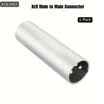 Conectores adaptadores XLR macho a macho y hembra a hembra de 3 pines, compatibles con micrófonos y mezcladores, plateados, forma redonda, cable Ethernet categoría Cat5e, accesorios para equipos de audio.