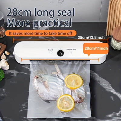 Máquina Selladora al Vacío Automática Compacta para Conservación de Alimentos – Recargable por USB, Batería de Polímero de Litio de 1500mAh, Acrílico, Ideal para Sellado de Snacks y Extensión de Frescura, Electrodoméstico de Cocina, Selladora al Vacío de