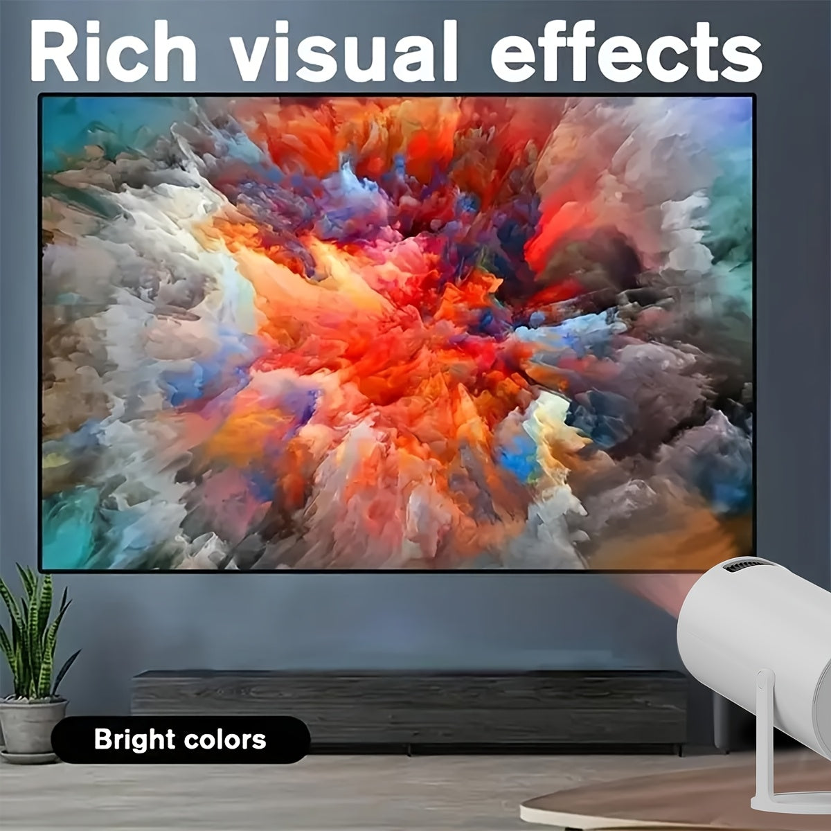 Proyector de Luz Galaxia para Dormitorio, Lámpara LED de Cielo Estrellado en Alta Definición, Iluminación Ambiental - Regalo Perfecto para Fiestas y Vacaciones, Pantalla de Proyección Portátil Doble Cara Ideal para Home Theater, Oficina o Eventos