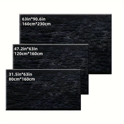 Alfombra de Área Lujosa en Peluche - Suave, Esponjoso, Lavable a Máquina, Antideslizante, Ideal para la Decoración del Salón o Dormitorio, Espuma de Rebote de 0.8mm, Material de Poliéster, Forma Rectangular