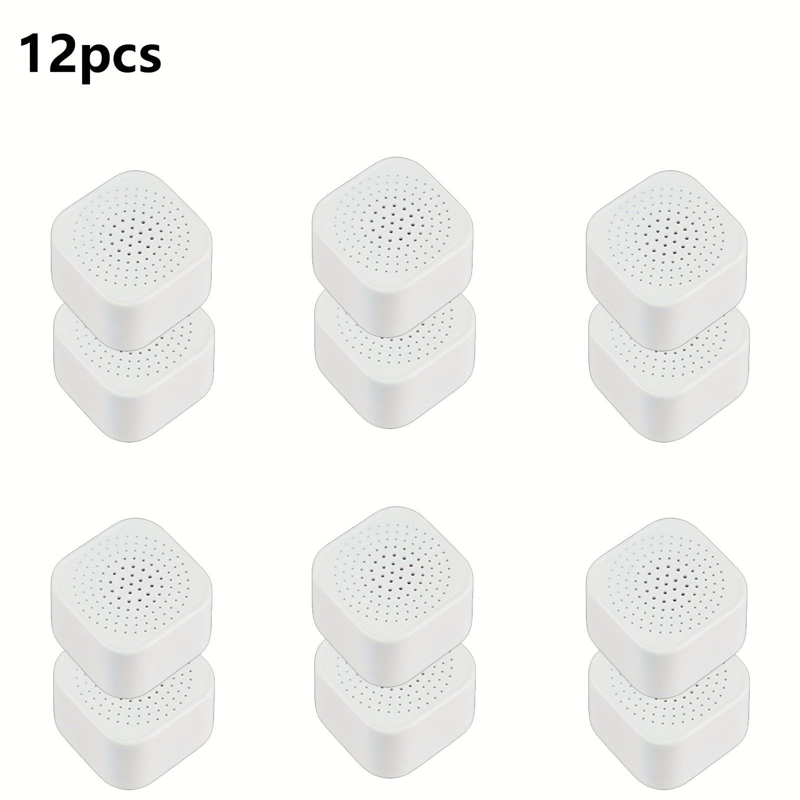 6/12pcs HUUCKY Absorbente de Olores con Carbón Activado - Diseño Cuadrado, Sin Necesidad de Electricidad, Caja Ventilada para Nevera, Congelador y Armarios