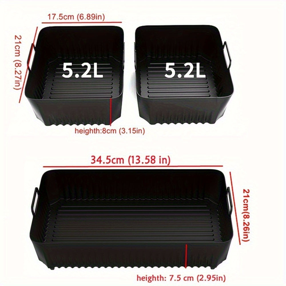 3 piezas de fundas de silicona antiadherentes para freidor de aire, compatibles con AF500UK, fáciles de limpiar, reutilizables, seguras para alimentos, accesorio de cocina.