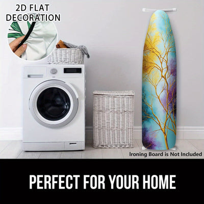 2D Plano, 2Dflat Diseño Cubierta de Tablero de Planchar, Cubierta de Polvo de Tablero de Planchar Lavable, Fácil de Instalar, Se Ajusta a la Mayoría de Tamaños Estándar de Tablero de Planchar, Accesorios de Planchar, Decoración del Hogar de Verano y Otoñ