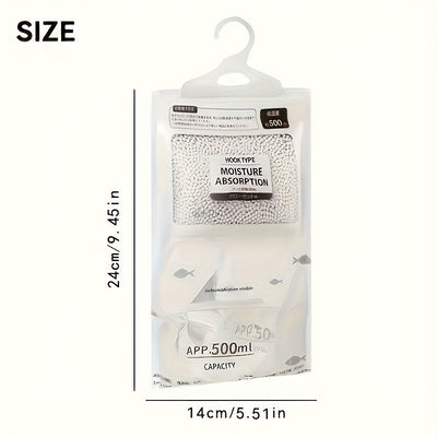 Bolsas deshumidificadoras de ropa y hogar de 500ml, absorción de humedad sin electricidad, paquete de 5, para armarios y hogares, absorbe la humedad, no requiere energía