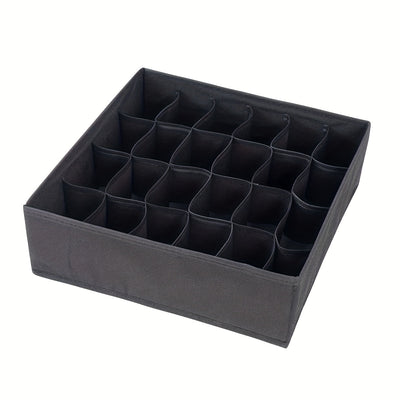 Caja organizadora plegable de 24 divisiones para ropa interior, multifuncional, colapsable, ideal para organizar ropa interior, pañuelos, corbatas, cinturones, calcetines y ropa en el hogar