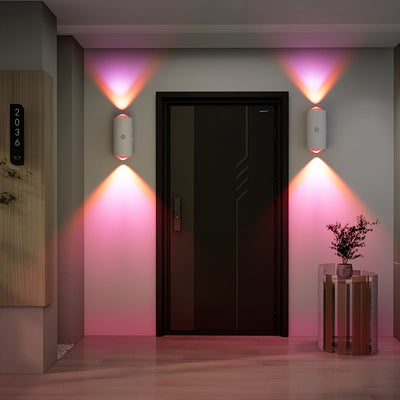 Luz nocturna LED interior de pared, tira de luz de atmósfera de pared con sensor de movimiento, batería recargable, lámpara de atmósfera de gradiente RGB, luz interior regulable, adecuada para entradas, mesitas de noche, mesas y lámparas magnéticas para