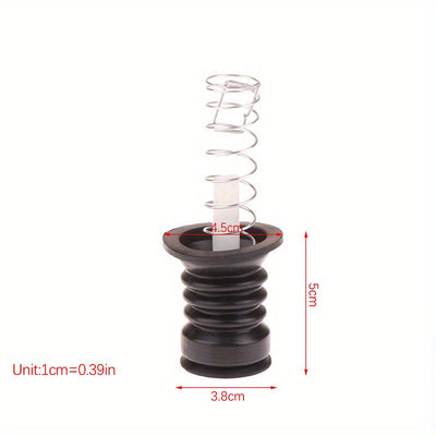 Tapa de goma universal para desagüe de lavadora, con almohadilla selladora y accesorios de resorte.
