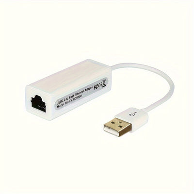 Convertidor de cable Ethernet USB USB 2.0 a 10/100 Red Lan RJ45 Puerto hembra Adaptador con cable