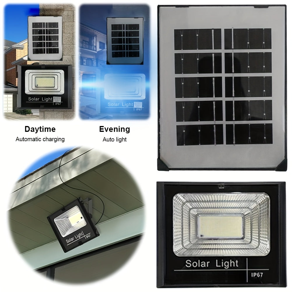 Luces solares LED para jardín con control remoto, paneles solares IP67 de alta calidad para exteriores.