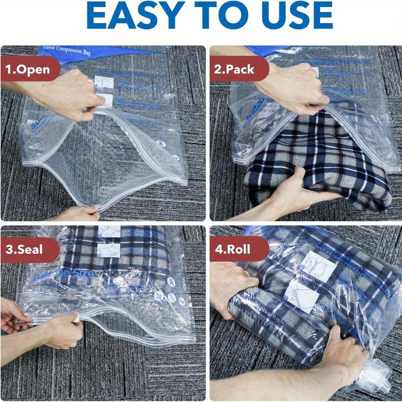 9 paquetes de bolsas de almacenamiento al vacío con bomba de aire manual, 2 XL + 3 grandes + 3 medianas, bolsas selladas que ahorran espacio, compresión hermética para ropa, almohadas, mantas, ropa de cama, plástico, no requiere energía, multiusos, forma