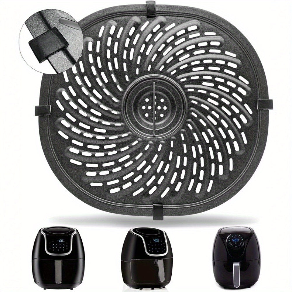 Bandeja y rejilla de repuesto para freidora de aire de acero inoxidable - Antiadherente, apto para lavavajillas, fácil de limpiar con diseño perforado para una cocción uniforme y alimentos fritos saludables, accesorios para freidora de aire