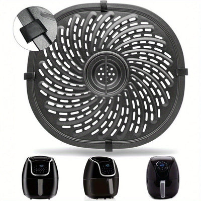 Bandeja y rejilla de repuesto para freidora de aire de acero inoxidable - Antiadherente, apto para lavavajillas, fácil de limpiar con diseño perforado para una cocción uniforme y alimentos fritos saludables, accesorios para freidora de aire