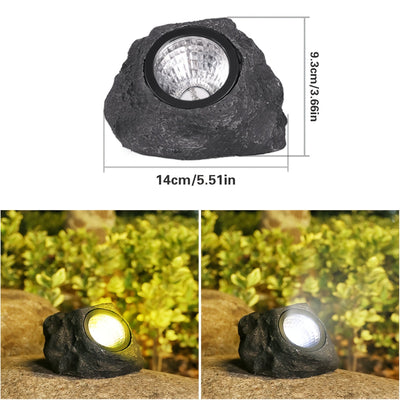 1pc Luz de Roca con Energía Solar, Luz LED Cálida y Blanca para Árboles, Iluminación de Caminos para Parques, Villas, Decoración de Césped Navideña - Perfecta para Bodas y Cumpleaños, Iluminación Ambiental de Eventos | Luz Decorativa Exterior | Luz con E