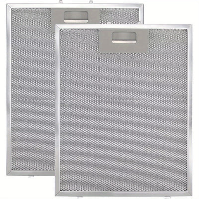 2 Piezas SB08087294 Filtro de Campana Extractora Compatible con Broan RM523004, RM533004, RM51000 - Malla de Aluminio de 5 Capas Resistente, Instalación Fácil Clip-On, Compatibles con Campanas Broan y Similares (2 Unidades), Purificación de Aire para Coc