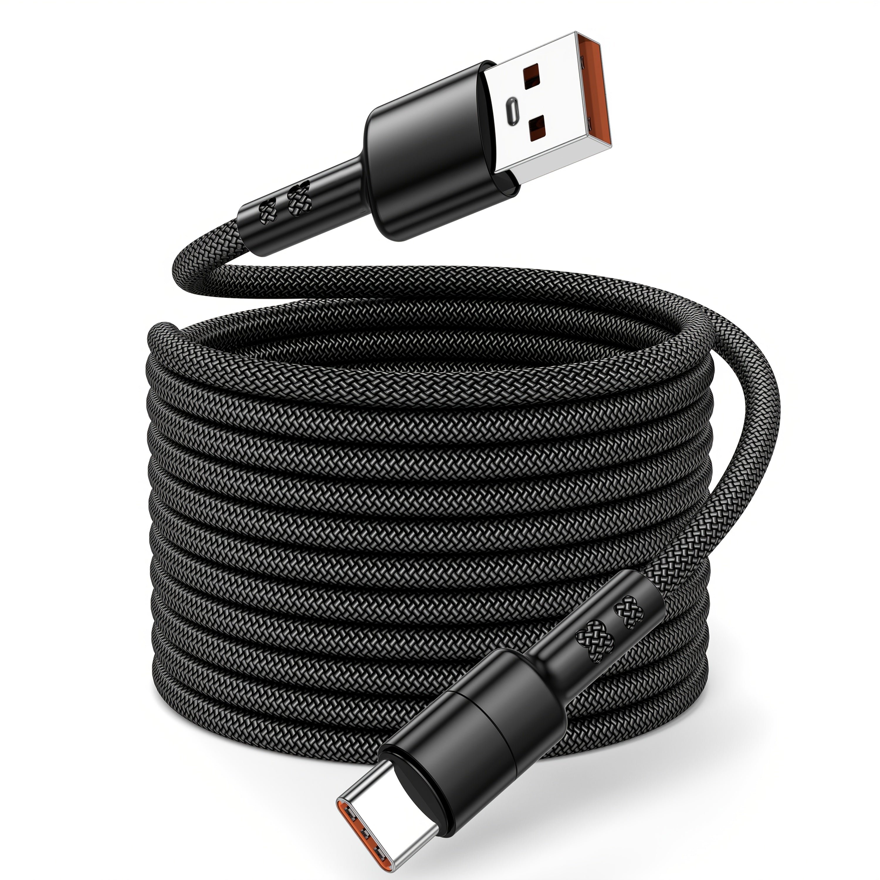 【Nuevo producto de moda】Cable de carga rápida USB-C con diseño moderno y trenzado en nailon resistente, compatible con for Samsung S23, S22, S21, One Plus, Xiaomi y otros dispositivos - Transmisión de datos incluida (100.58cm/149.35cm/201.17cm)