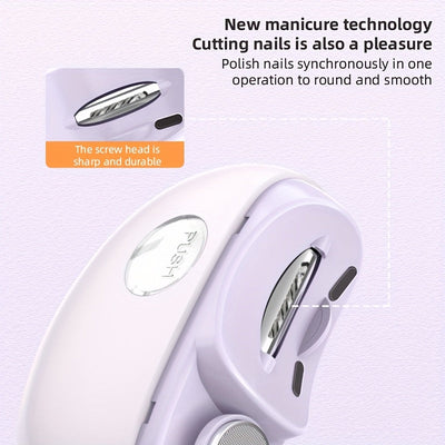 Juego de Cortaúñas Eléctrico Multifunción, Ideal para Manicura y Pedicura, Carga Rápida con Anti-Atascos, Iluminación y Funciones de Pulido, Batería Larga Duradera, Portátil, Regalo para Hombres y Mujeres