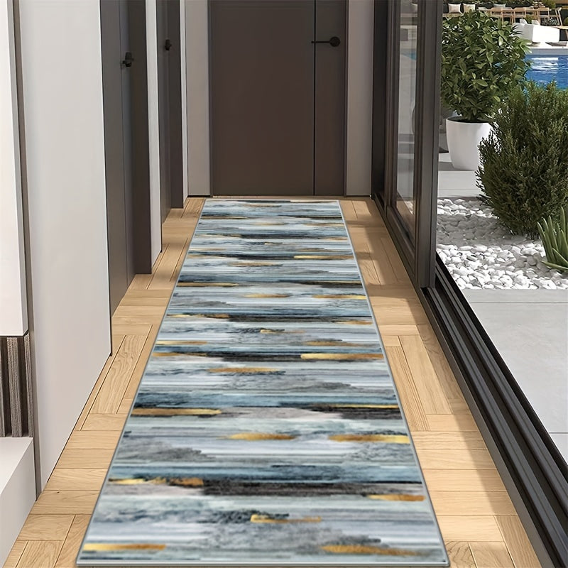 1 pieza de 850G de terciopelo de cristal/0,8 pulgadas de grosor, alfombra simple de corredor de color sólido, alfombra de franja larga, alfombra retro persa para sala de estar, pasillo de escalera, alfombra antideslizante, alfombra de lujo de dormitorio,