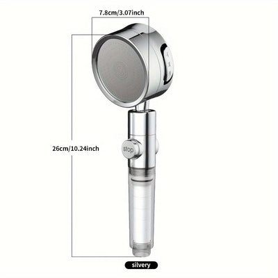 Una cabeza de ducha con tres ajustes ajustables, diseñada para una fuerte presión de agua para bañarse en casa, con una cabeza de ducha ajustable, adecuada para accesorios de baño.
