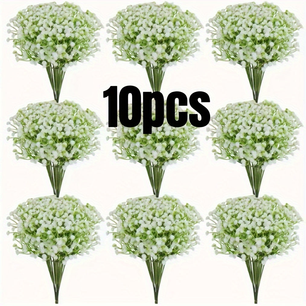 10 flores artificiales de gipsófila, ramillete de enredaderas de gipsófila para boda y fiesta de compromiso