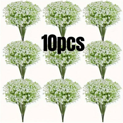 10 flores artificiales de gipsófila, ramillete de enredaderas de gipsófila para boda y fiesta de compromiso
