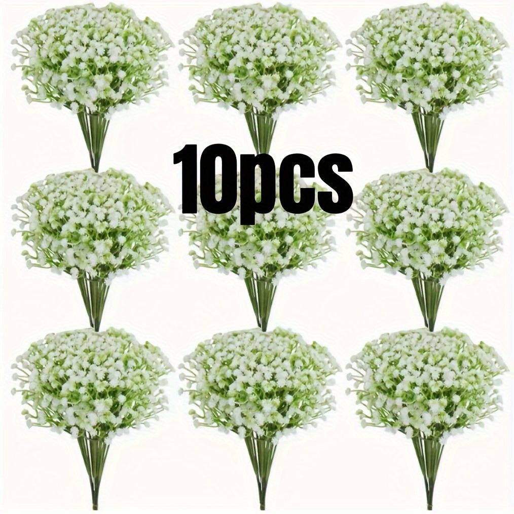 10 flores artificiales de gipsófila, ramillete de enredaderas de gipsófila para boda y fiesta de compromiso