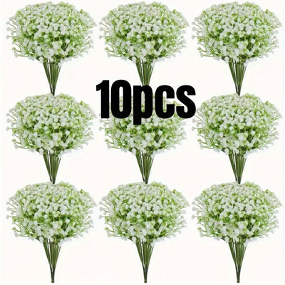 10 flores artificiales de gipsófila, ramillete de enredaderas de gipsófila para boda y fiesta de compromiso