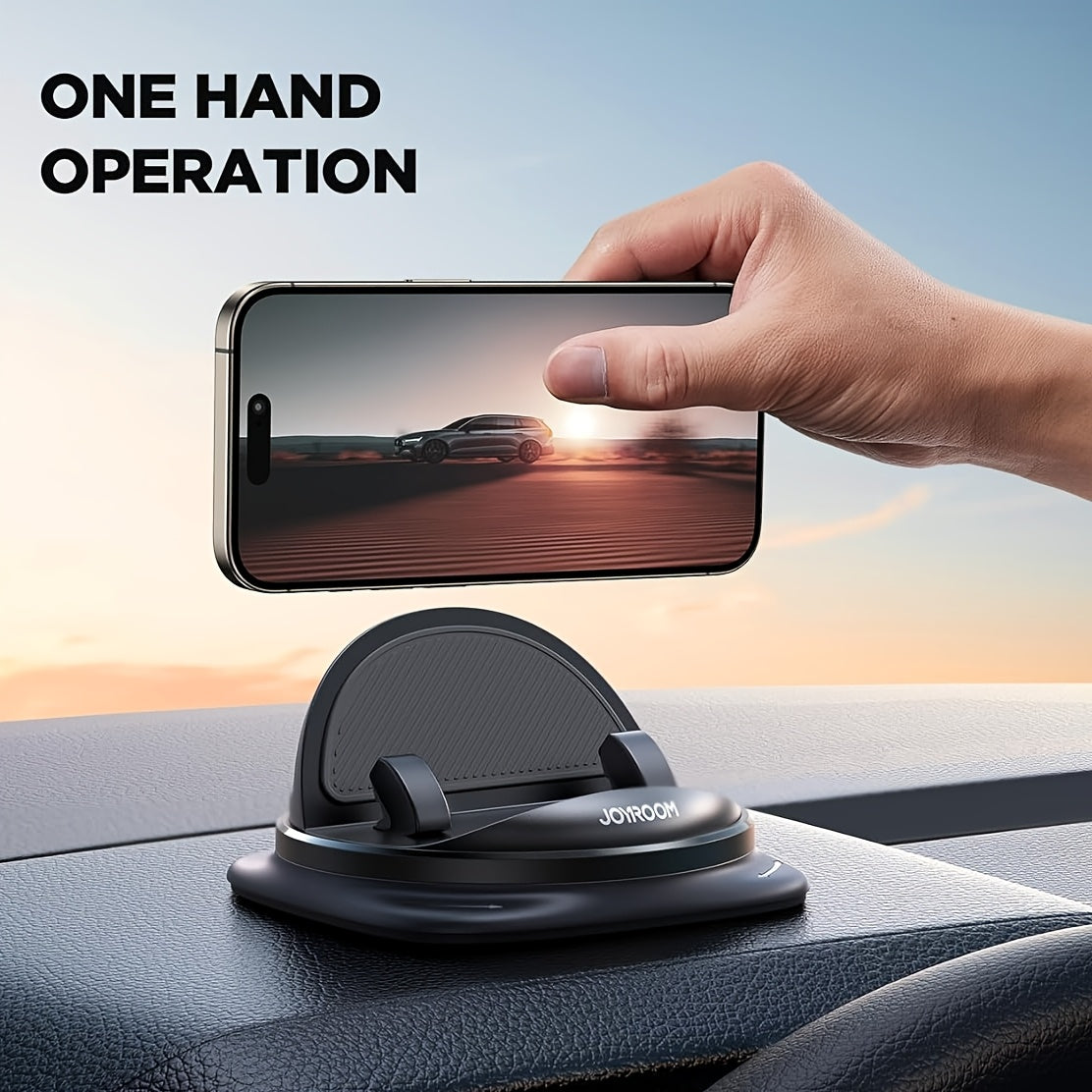 Soporte para Teléfono de Coche Montable en el Salpicadero - Soportes Giratorios, Silicona Antideslizante, ABS, Impermeable, Resistente al Calor, con Agarre Cargado por Resorte para Smartphones
