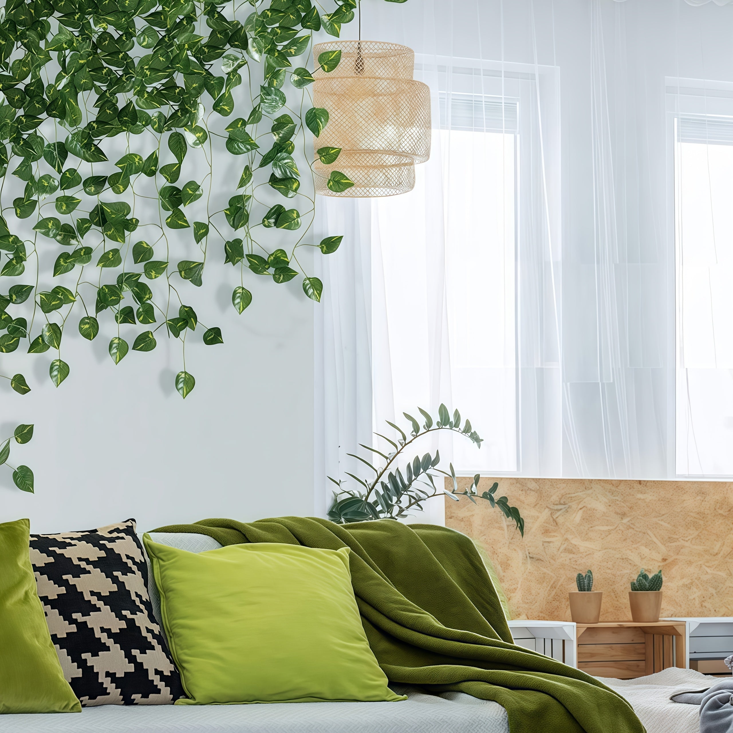 12 piezas de supergrandes y extra largas de 72 hojas de tiras de vino - Arco floral elegante blanco y verde para bodas, aniversarios y decoración al aire libre, perfecto para decoración de lobby de hotel, patio y decoración de salón, decoración de bodas