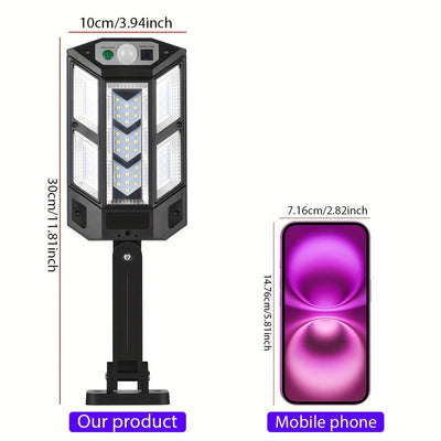 1 lámpara solar LED brillante para pared, con sensor de movimiento, 3 modos de iluminación, luz para jardín, seguridad exterior, patio o calle, con batería, PODOFO