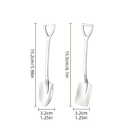 12 cucharas de acero inoxidable para sandía - Cucharas de servir duraderas de grado alimenticio para postre, helado, café - Ideales para el hogar, restaurante, hotel, cafetería, camping al aire libre, picnic, fiesta, boda - Utensilios de cocina esenciale