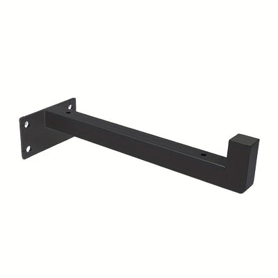 1 estante de arte de hierro montado en la pared, marco de acero inoxidable negro mate, resistente a la oxidación, se adapta a diferentes estilos de decoración | Ahorro de espacio, ideal para apartamentos pequeños, cocina, baño, práctico y decorativo!