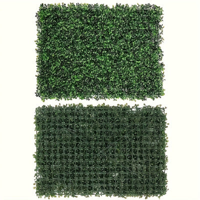 5 paneles de boj artificial, decoración exterior en verde oscuro, cerca plástica para interior/exterior, privacidad y jardinería, ideal para bodas, oficinas o hogar, 39.88 cm x 59.94 cm cada uno, resistente al clima y fácil instalación, perfecto para Nav
