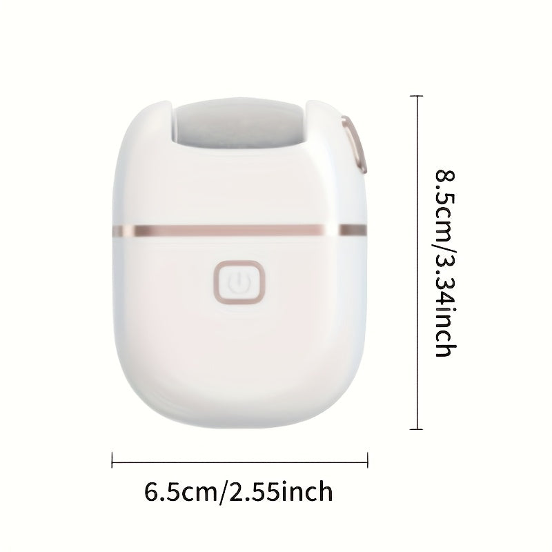 1 Pieza de Lima Eléctrica Recargable para Pies con 3 Cabezales Reemplazables, Cabeza Gruesa para Exfoliación Intensa, Portátil y Fácil de Usar, Carga USB