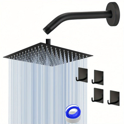 1 juego de 7,8 pulgadas (19,81 cm) de alta presión, cabeza de ducha de lluvia, juego de accesorios de ducha, accesorios de ducha de acero inoxidable, accesorios de ducha de baño, accesorios de ducha de baño de alta presión, accesorios de ducha de baño de