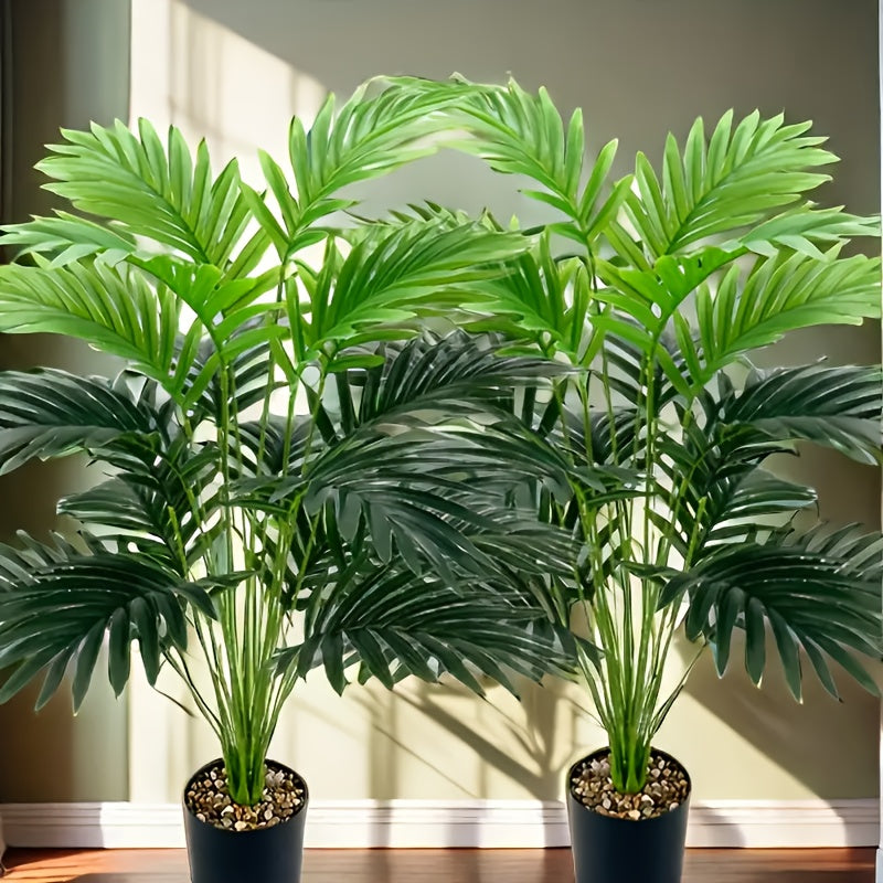 2 Paquetes de Plantas de Simulación de Alta Gama con 18 Hojas Grandes, Adecuadas para Decoración de Alta Gama en Interiores y Exteriores, Perfectas para Acción de Gracias, Bodas, Hoteles, Jardines, Patios, Fotografía y Hermosa Decoración de Plantas Verdes