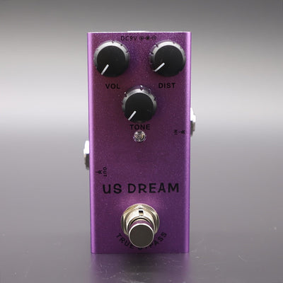 HUOSHEN-MI Pedal de Efectos para Guitarra Eléctrica - Distorsión True Bypass, Mini Pedal Morado con Controles de Volumen y Tono, Procesador Compacto para Amplificador de Rock, Metal y Blues - Compatible con USB, Sin Adaptadores Necesarios, Diseño True By